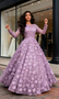 Shop 2025 ANNAKOO Purple Long Sleeve Scoop A Line Flower Tulle Prom Dress Under 298