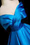 Shop 2025 ANNAKOO A Line Satin Off The Shoulder Blue Ruched Prom Dress Under 169