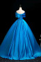 Shop 2025 ANNAKOO A Line Satin Off The Shoulder Blue Ruched Prom Dress Under 169