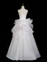 Shop 2025 ANNAKOO A Line Organza White Strapless Ruched Ruffles Wedding Dress Under 175