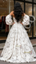 Shop 2025 ANNAKOO Long Sleeve Sweetheart Detachable Train Flower Prom Dress Under 259  