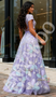 Shop 2026 ANNAKOO Purple Flower Beading Scoop Short Sleeve Two Piece Prom Dress Under 179