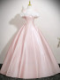 Shop 2026 Annakoo A Line Off Shoulder Satin Pink Ruffles Prom Dress Under 175
