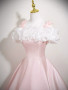 Shop 2026 Annakoo A Line Off Shoulder Satin Pink Ruffles Prom Dress Under 175