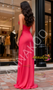 Shop 2026 ANNAKOO Hot Pink Trumpet Mermaid Spandex Halter Prom Dress With Slit Under 139