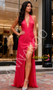 Shop 2026 ANNAKOO Hot Pink Trumpet Mermaid Spandex Halter Prom Dress With Slit Under 139