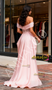 Shop 2025 ANNAKOO Pink Off The Shouder Ruched Beading Trumpet Mermaid Prom Dress Under 499