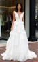 Shop 2026 ANNAKOO V Neck White Shiny Tulle Layers A Line Prom Dress Under 225