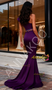 Shop 2026 ANNAKOO Grape One Shoulder Beading Trumpet Mermaid Satin Prom Dress Under 179