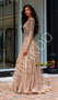 Shop 2026 ANNAKOO Beading Long Sleeve Square A Line Champagne Prom Dress Under 459