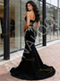Shop 2026 ANNAKOO Black Vevelt Strapless Trumpet Mermaid Appliques Prom Dress Under 399