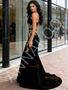 Shop 2026 ANNAKOO Black Vevelt Strapless Trumpet Mermaid Appliques Prom Dress Under 399