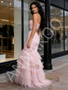Shop 2026 ANNAKOO Ruffles Pink Sweetheart Trumpet Mermaid Tulle Beading Prom Dress Under 399