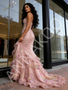 Shop 2026 ANNAKOO Strapless Trumpet Mermaid Floral Tulle Ruffles Prom Dress Under 799