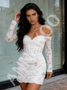 Shop 2026 Annakoo Off The Shoulder Long Sleeve Short Mini Wedding Dress Under 156
