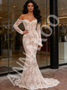 Shop 2026 ANNAKOO Off The Shoulder Lace Trumpet Mermaid Long Sleeve Wedding Dress Under 289