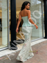 Shop 2026 ANNAKOO Green Sequin Beading Sweetheart Trumpet Mermaid Prom Dress Under 269