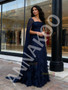 Shop 2026 ANNAKOO Navy Square Long Sleeve Ruffles Tulle A Line Prom Dress Under 269