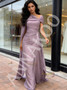 Shop 2026 ANNAKOO Purple Shawl Strapless Satin A Line Prom Dress Under 168