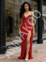 Shop 2026 ANNAKOO Red Sweetheart Beading Sequin Sheath Column Prom Dress With Slit Under 289