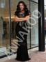 Shop 2026 ANNAKOO Black Jewel See Through Satin Trumpet Mermaid Prom Dress Under 198