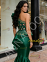 Shop 2026 ANNAKOO One Shoulder Print Trumpet Mermaid Satin Flower Prom Dress Under 269