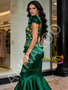 Shop 2026 ANNAKOO One Shoulder Print Trumpet Mermaid Satin Flower Prom Dress Under 269