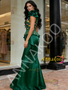 Shop 2026 ANNAKOO One Shoulder Print Trumpet Mermaid Satin Flower Prom Dress Under 269