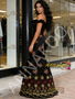 Shop 2026 ANNAKOO Black Embroidery Off The Shoulder Trumpet Mermaid Prom Dress Under 249