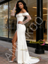 Shop 2026 ANNAKOO White Off The Shoulder Chiffon Lace A Line Wedding Dress With Slit Under 169