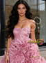 Shop 2026 ANNAKOO Pink Strapless Ruffles Tulle Ball Gown Prom Dress Under 289