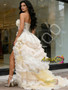 Shop 2026 ANNAKOO Vintage Yellow A Line Flower Ruffles Tulle Prom Dress With Slit Under 499