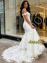 Shop 2026 ANNAKOO Off The Shoulder Trumpet Mermaid Tulle Appliques Wedding Dress Under 259
