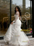 Shop 2026 ANNAKOO Long Sleeve V Neck Trumpet Mermaid Appliques Tulle Wedding Dress Under 289