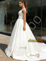 Shop 2026 ANNAKOO Square Beading A Line Belt Short Sleeve Satin Wedding Dress Under 289