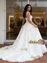 Shop 2026 ANNAKOO Straps Sweetheart Beading Appliques Tulle Wedding Dress with Slit Under 289