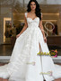 Shop 2026 ANNAKOO Straps Sweetheart Beading Appliques Tulle Wedding Dress with Slit Under 289