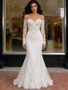 Shop 2026 ANNAKOO Lace Long Sleeve Off The Shoulder Mermaid Wedding Dress Under 289