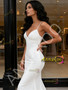 Shop 2026 ANNAKOO Sequin V Neck Trumpet Mermaid Spaghetti Straps Wedding Dress Under 189