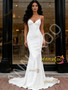 Shop 2026 ANNAKOO Sequin V Neck Trumpet Mermaid Spaghetti Straps Wedding Dress Under 189