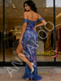 Shop 2026 ANNAKOO Off The Shoulder Sequin Sparkle Prom Dress With Slit Under 199