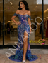 Shop 2026 ANNAKOO Off The Shoulder Sequin Sparkle Prom Dress With Slit Under 199
