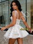 Shop 2026 ANNAKOO Straps Short Mini White Sequin Tulle Sparkle Prom Dress Under 169