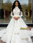 Shop 2026 ANNAKOO High Neck Lace Tulle Appliques A Line Long Sleeve Wedding Dress Under 289