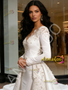 Shop 2026 ANNAKOO Long Sleeve Mermaid Detachable Train Appliques Beading Wedding Dress Under 289
