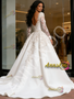 Shop 2026 ANNAKOO Long Sleeve Mermaid Detachable Train Appliques Beading Wedding Dress Under 289