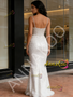 Shop 2026 ANNAKOO Sequin Trumpet Mermaid Spaghetti Straps Sparkle Wedding Dress Under 199