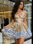 Shop 2026 ANNAKOO V Neck Sequin Short Mini A Line Feather Homecoming Dress Under 159