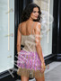 Shop 2026 ANNAKOO Purple Tassel Spaghetti Straps Sequin Gold Sheath Column Homecoming Dress Under 198