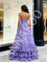 Shop 2026 ANNAKOO Sweetheart Flower Ruffles A Line Purple Tulle Sparkle Prom Dress Under 289